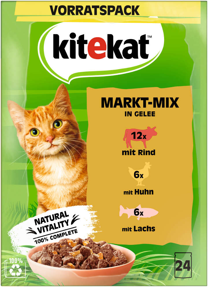 Kitekat Katzen-Nassfutter Markt-Mix in Gelee